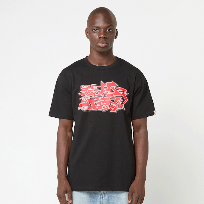 A Bathing Ape Asnka Kanji Graffiti Logo Tee black 87772 2
