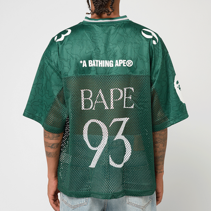 A Bathing Ape Line Camo Multi Logo Relaxed Fit Football Jersey green 88748 4