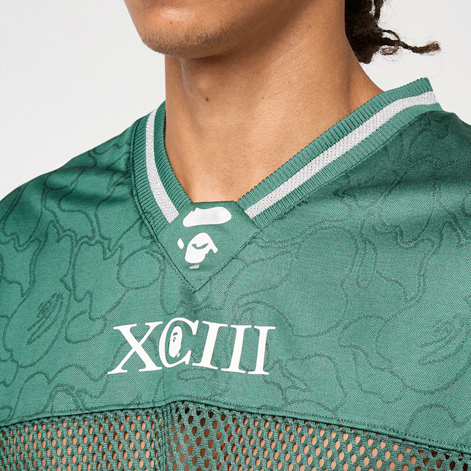 A Bathing Ape Line Camo Multi Logo Relaxed Fit Football Jersey green 88748 5