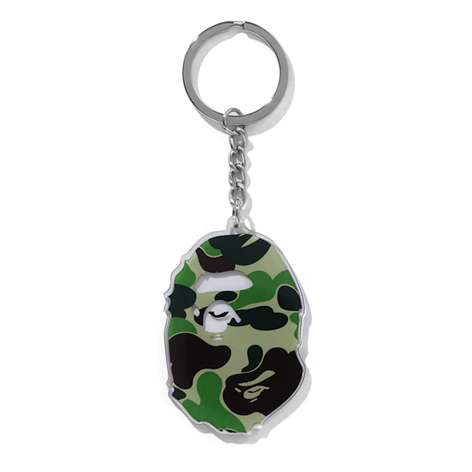 A Bathing Ape ABC Camo Ape Head Acrylic Keychain green Undefined Color 90757 1