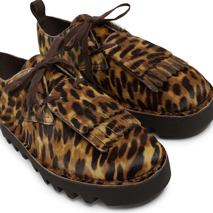 Clarks x Engineered Garments Desert Khan EG "Leopard Print" brun 88472 5