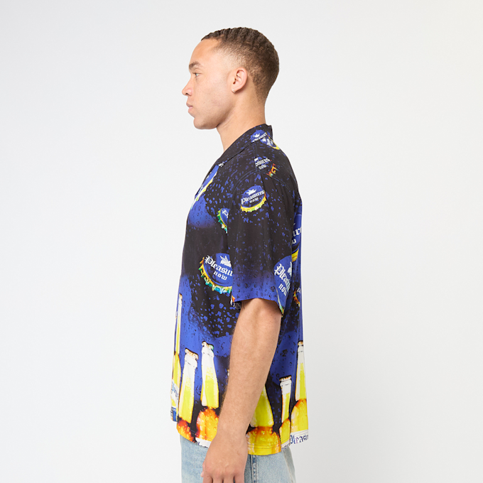Pleasures Cerveza Camp Shirt blue blau 90181 3