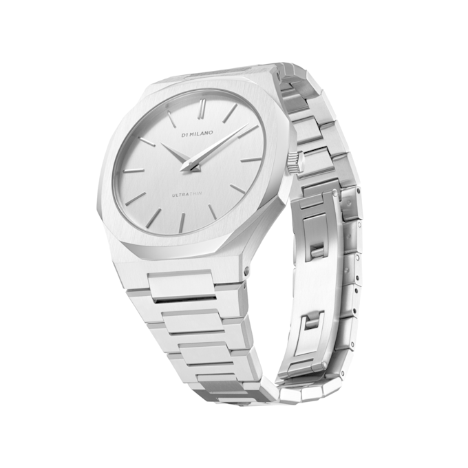 D1 Milano Ultra Thin Bracelet Linen Watch 40mm silver 88714 2