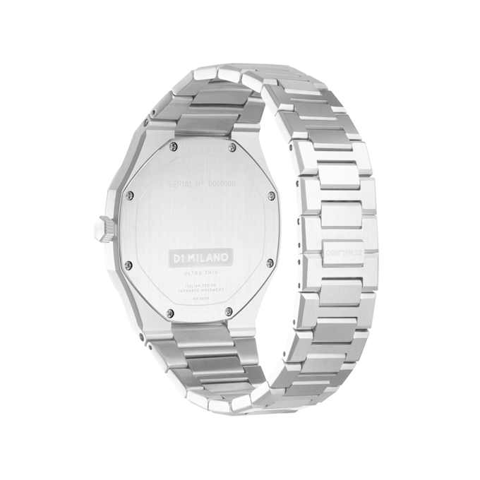 D1 Milano Ultra Thin Bracelet Linen Watch 40mm silver 88714 3