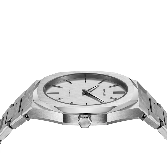 D1 Milano Ultra Thin Bracelet Linen Watch 40mm silver 88714 4