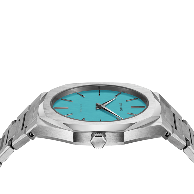 D1 Milano Ultra Thin Bracelet Light Blue Watch 38mm silver 88715 4