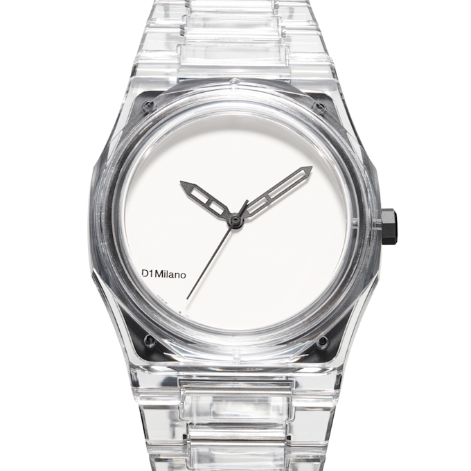 D1 Milano Nylon Exp White Watch 39mm silber 88717 1