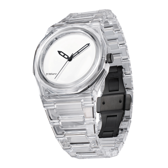D1 Milano Nylon Exp White Watch 39mm silber 88717 2