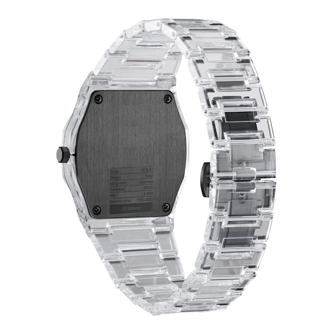 D1 Milano Nylon Exp White Watch 39mm silber 88717 3