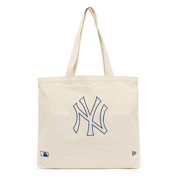 New Era Mlb Light Canvas Tote Bag New York Yankees Ivonvy beige 91042 1