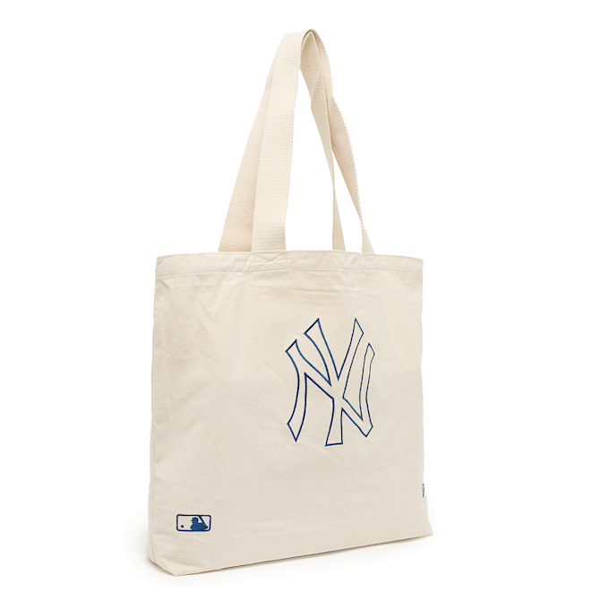 New Era Mlb Light Canvas Tote Bag New York Yankees Ivonvy beige 91042 2