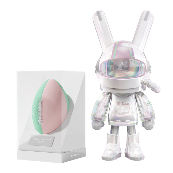 MightyJaxx ROBBi for Wilson Rugby Set 1000% blanc 91112 6