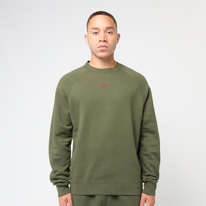 Nike Nocta Fleece Crewneck cargo khaki/team red grün 86292 2