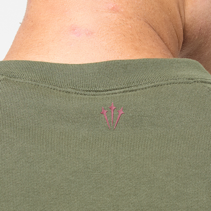 Nike Nocta Fleece Crewneck cargo khaki/team red grün 86292 6