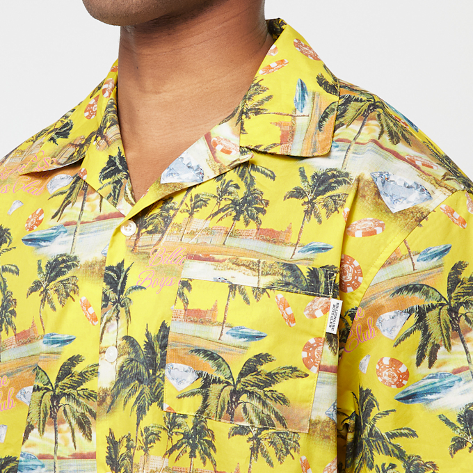 Billionaire Boys Club Resort Camp Collar Shirt jaune 86305 5