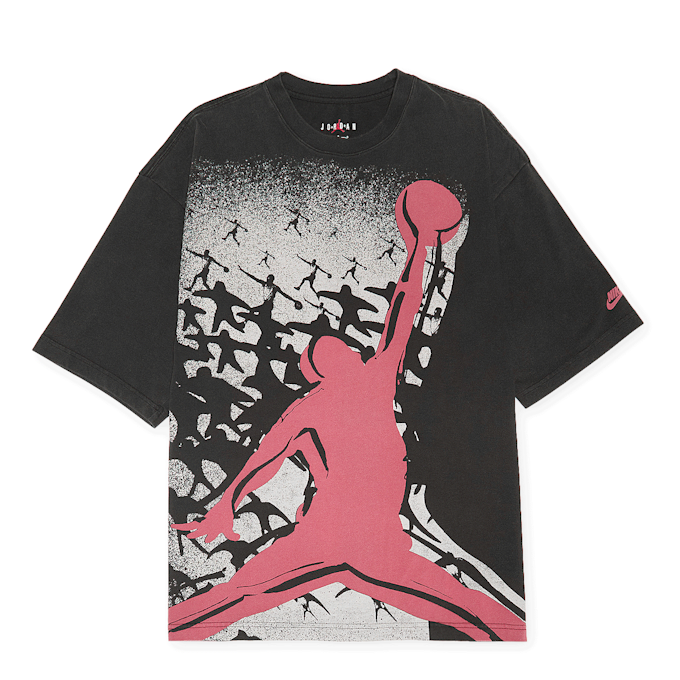 Jordan M J Nc Reissue Ovsz Ss Crew black/gym red/gym red zwart 91501 1
