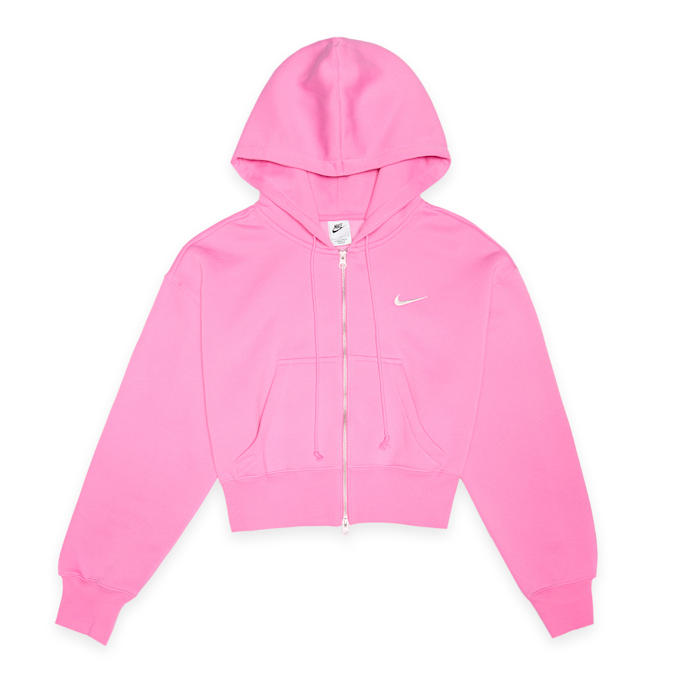 Nike W Nsw Phnx Flc Crop Fz Hdy playful pink/sail rosa 90195 1