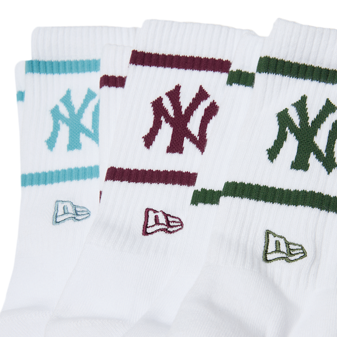 New Era MLB Crew Socks 3PK New York Yankees wit 87956 3