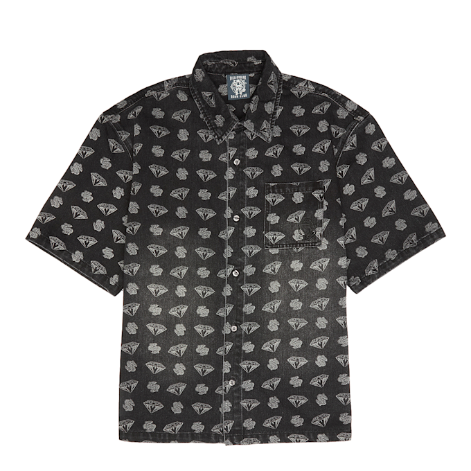 Billionaire Boys Club Diamonds & Dollars Oversized SS Denim Shirt schwarz 85995 1