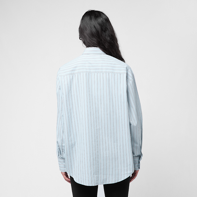 Carhartt WIP W' L/S Grimsby Shirt grimsby stripe, blue fog blue 88923 4