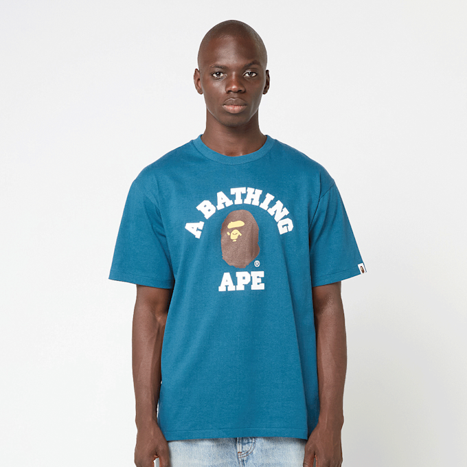 A Bathing Ape College Tee M blue 92406 2