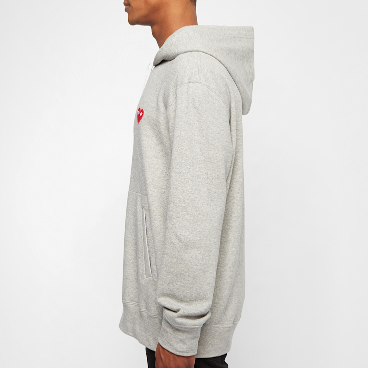 Buy Comme des Garcons Play Hooded Sweatshirt in grey P1T170-GRY