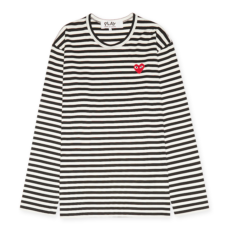 Play Red Heart Striped Long Sleeve T-Shirt