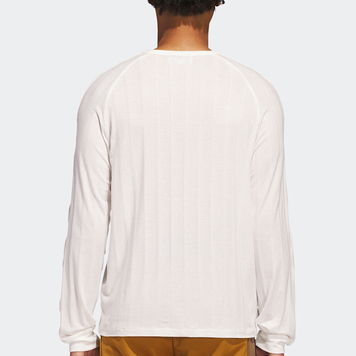 ACLENT side open rib long tee ホワイト ALEXANDERWANG | Ribbed Long Sleeve Crewneck Cotton T-Shirt