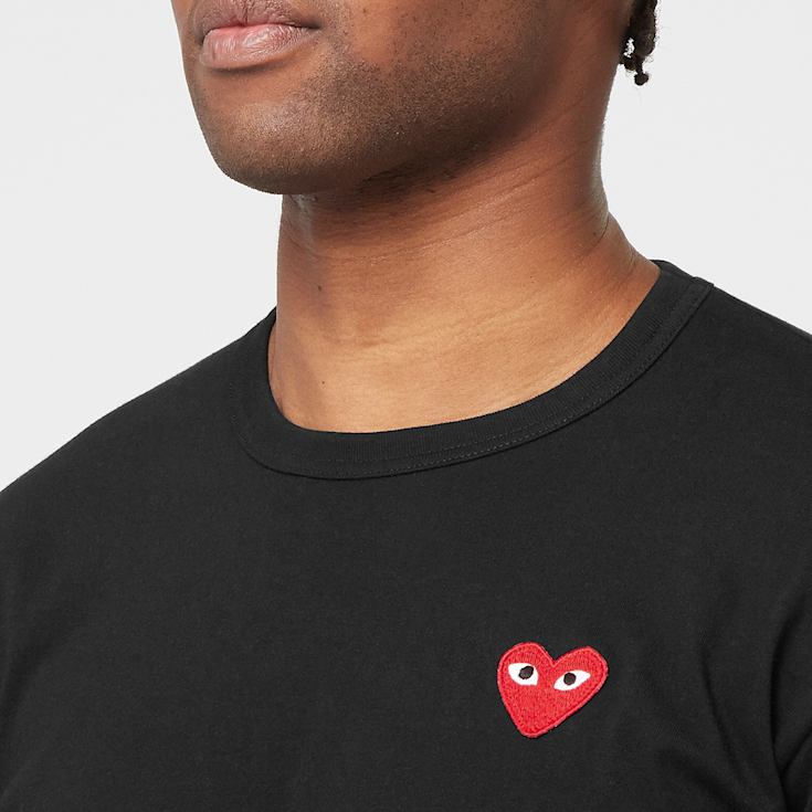 Buy Comme des Garcons Play Small Red Heart T-Shirt Black in