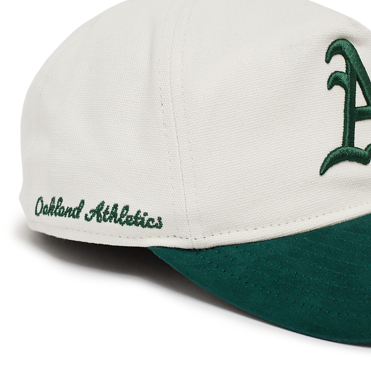 Newera■[Golf] Retro Logo Woven Piste■送料込 Buy New Era Script Pc Golfer Oakland Athletics in beige
