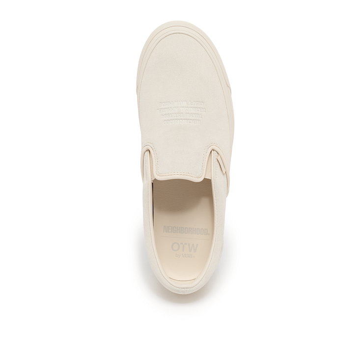 靴 NEIGHBORHOOD VANS OTW Classic Slip-On 98 OTW by Vans X NEIGHBORHOOD Classic Slip-On 98 in Natural