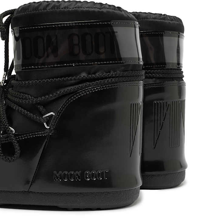 MOON BOOT 80D1408990N001 関税送料込 ICON LOW BLACK RUBBER BOOTS | Moon Boot®