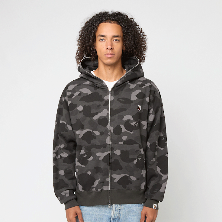 Buy A Bathing Ape One Point Color Camo Cropped Full Zip Hoodie in
