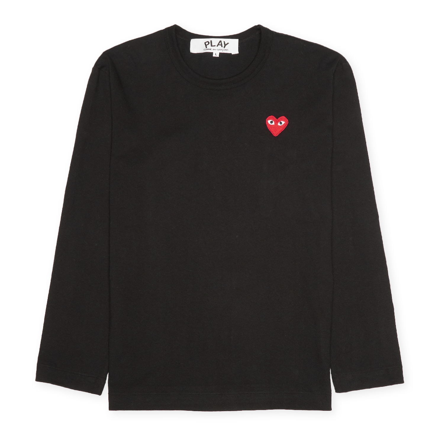 トップス PLAY Comme des Garcons SWEATSHIRT BLACK Comme des Garçons PLAY - Sweatshirt in Black – Stoy