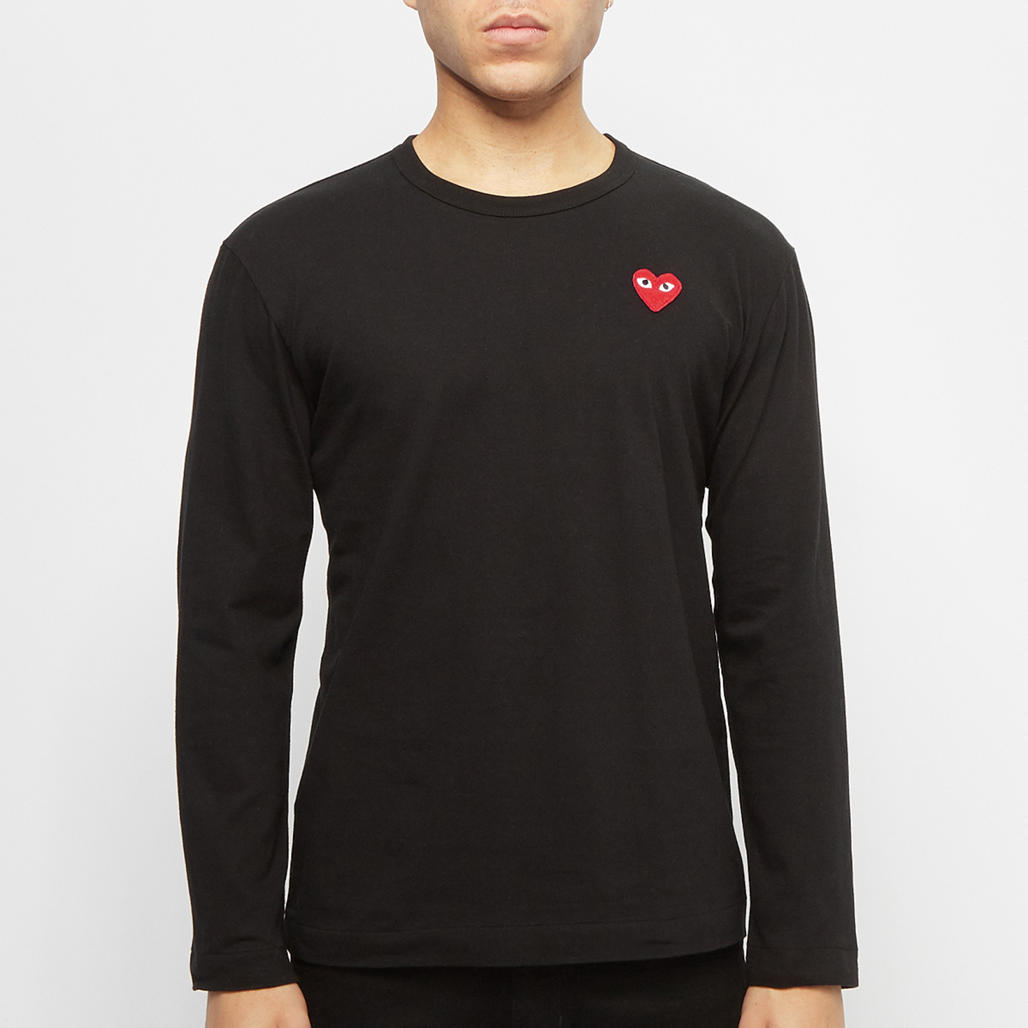 トップス PLAY Comme des Garcons SWEATSHIRT BLACK Comme des Garcons PLAY | Big Heart Logo Sweatshirt | Full