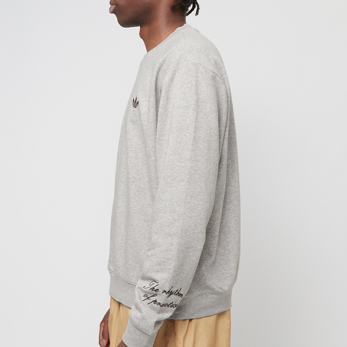 WALES BONNER｜ (IW1172 MGREY) adidas x Wales Bonner Long Sleeve Sweatshirt Asia Sizing