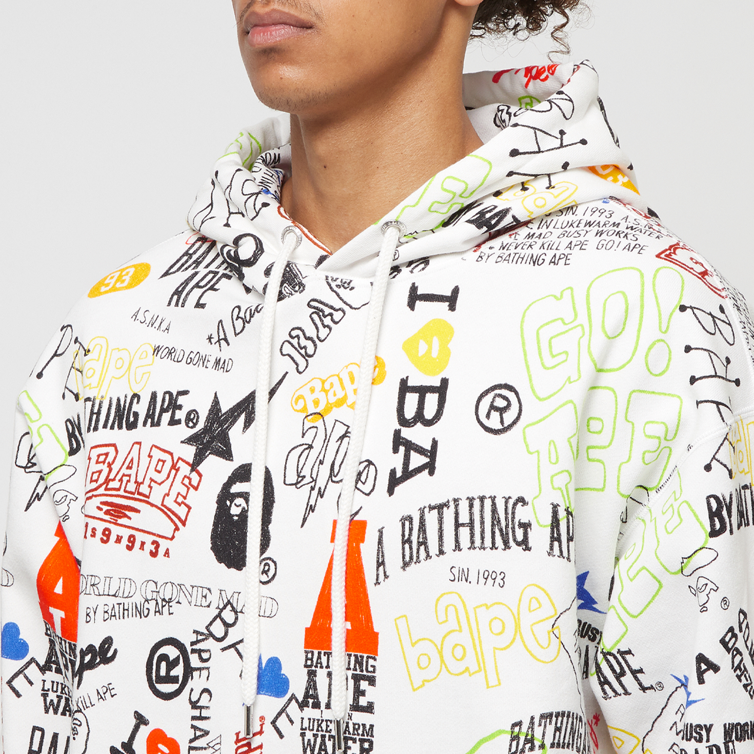 Hand Draw Pattern Shark Pullover Hoodie