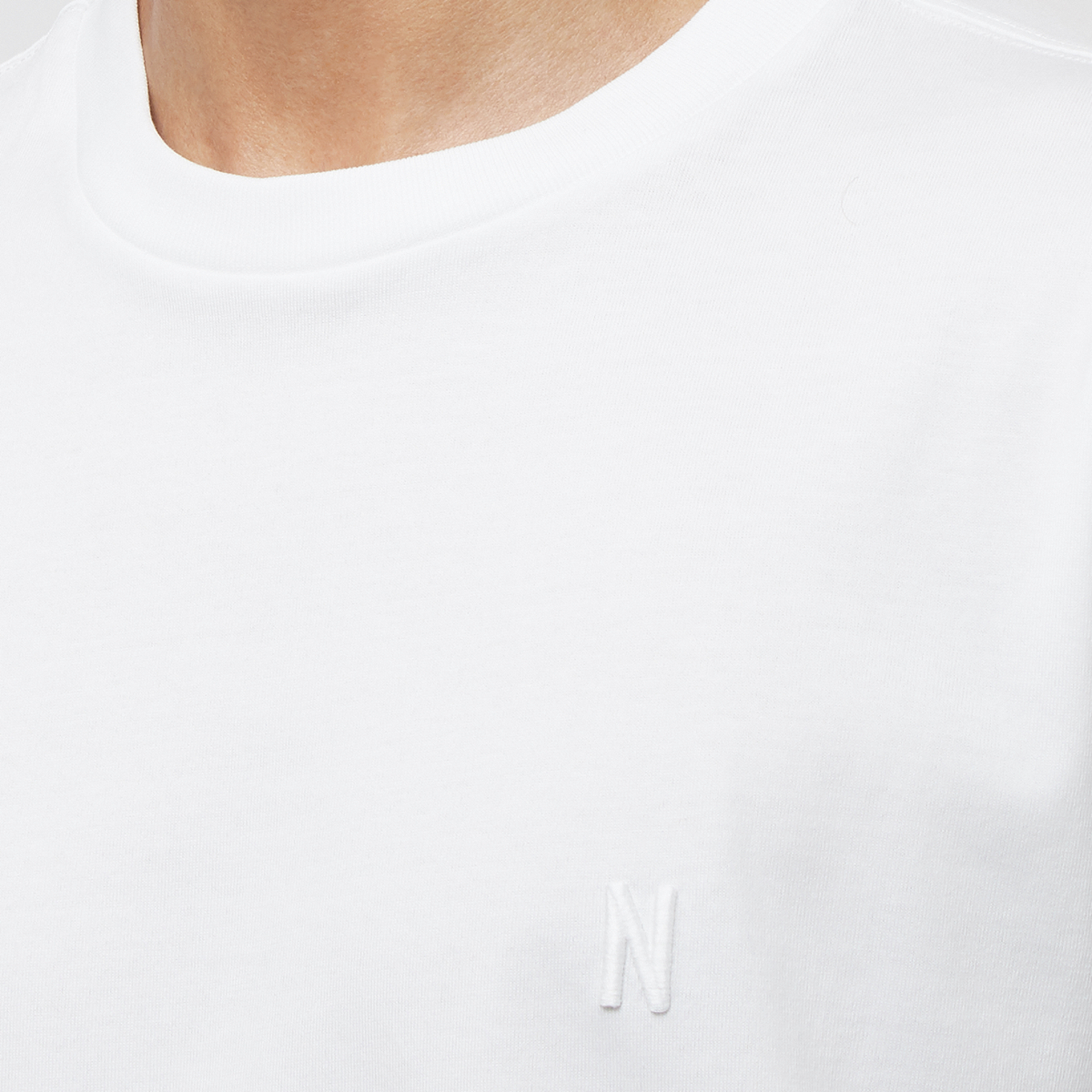 Buy Norse Projects Johannes Organic N Logo T-shirt in white