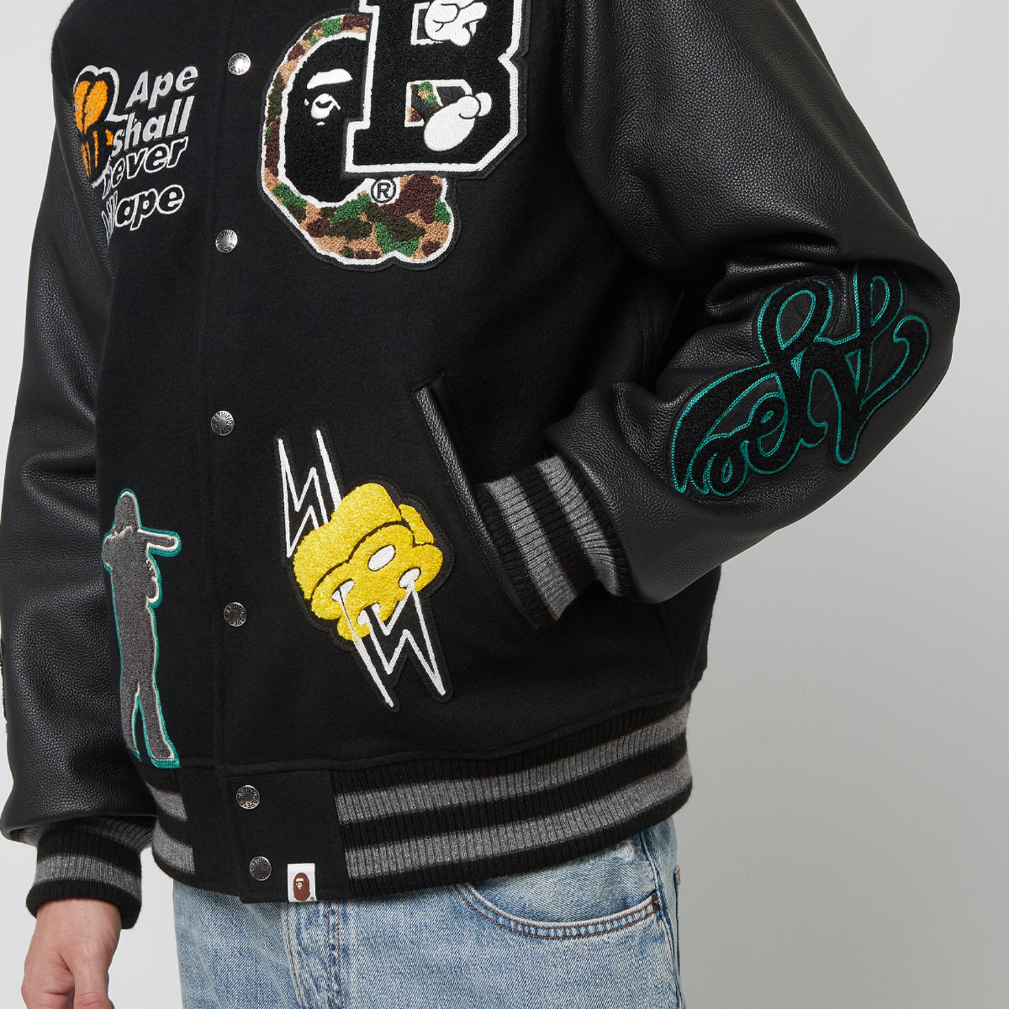 ［ヨシダ］A BATHING APE Varsity Jacket A BATHING APE® VARSITY JACKET | bape.com