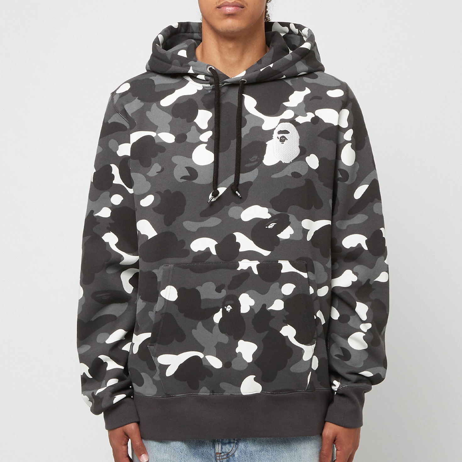 Buy A Bathing Ape City Camo Large Ape Head Hoodie in black