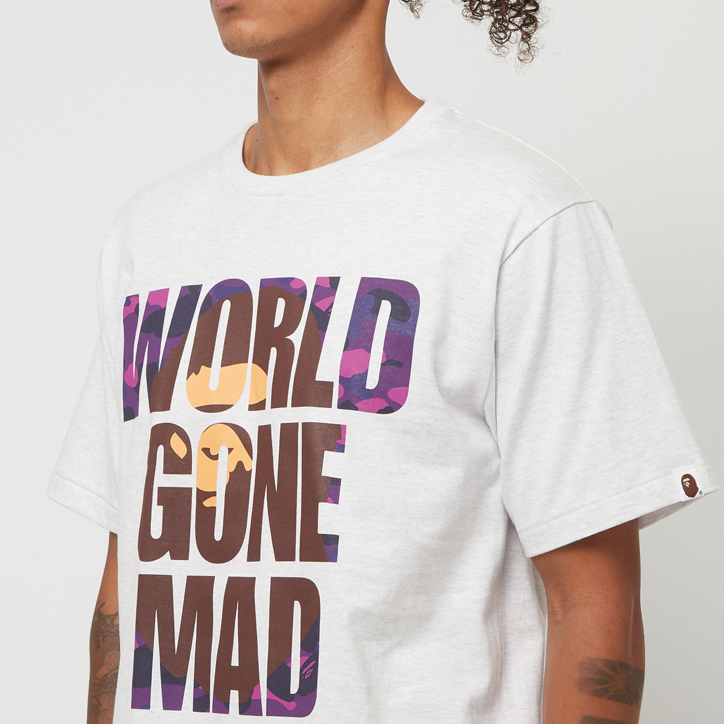 Buy A Bathing Ape Color Camo Wgm Ape Head Overlap Tee in grey