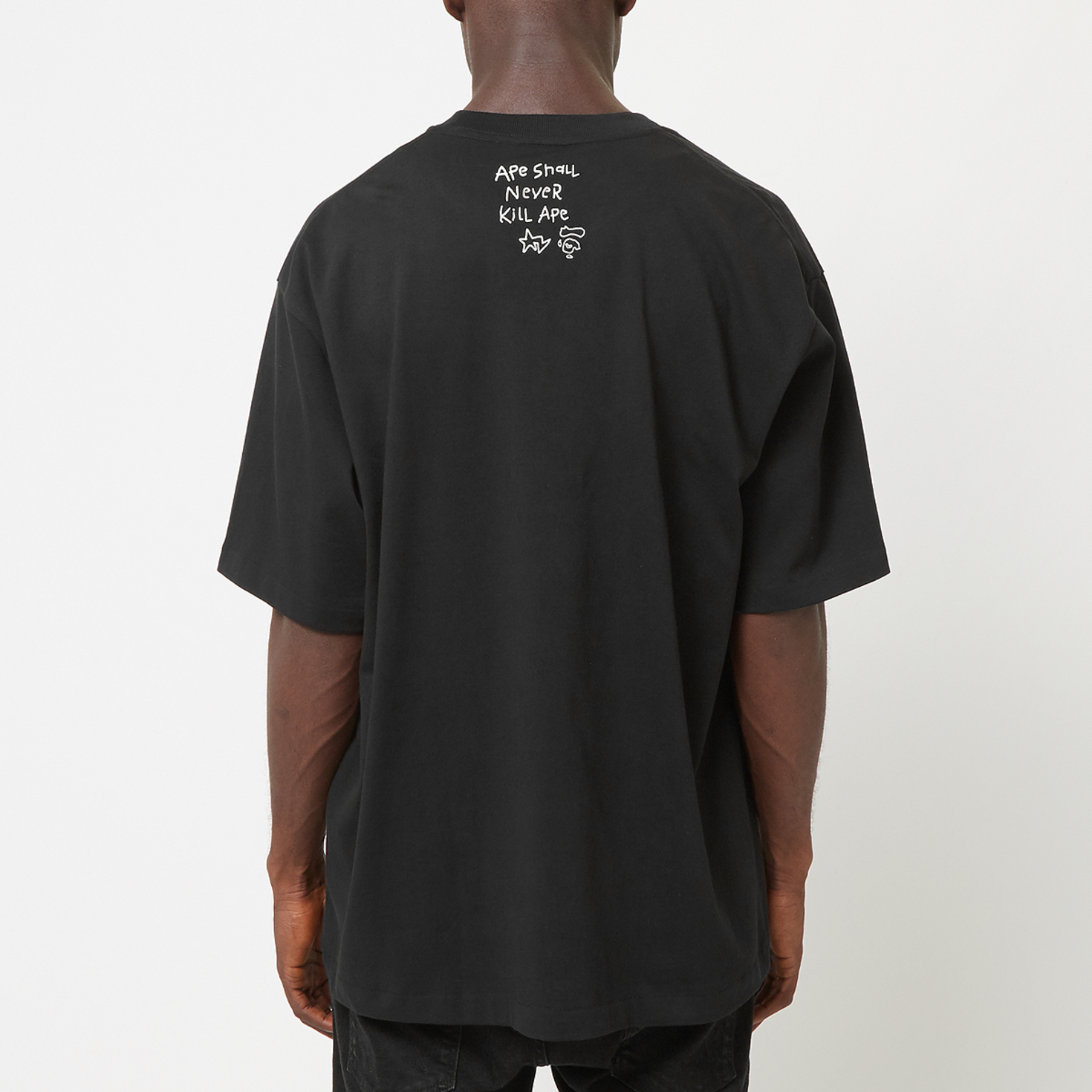 Buy A Bathing Ape Hand Drawn Logo Relaxed Fit Tee in black