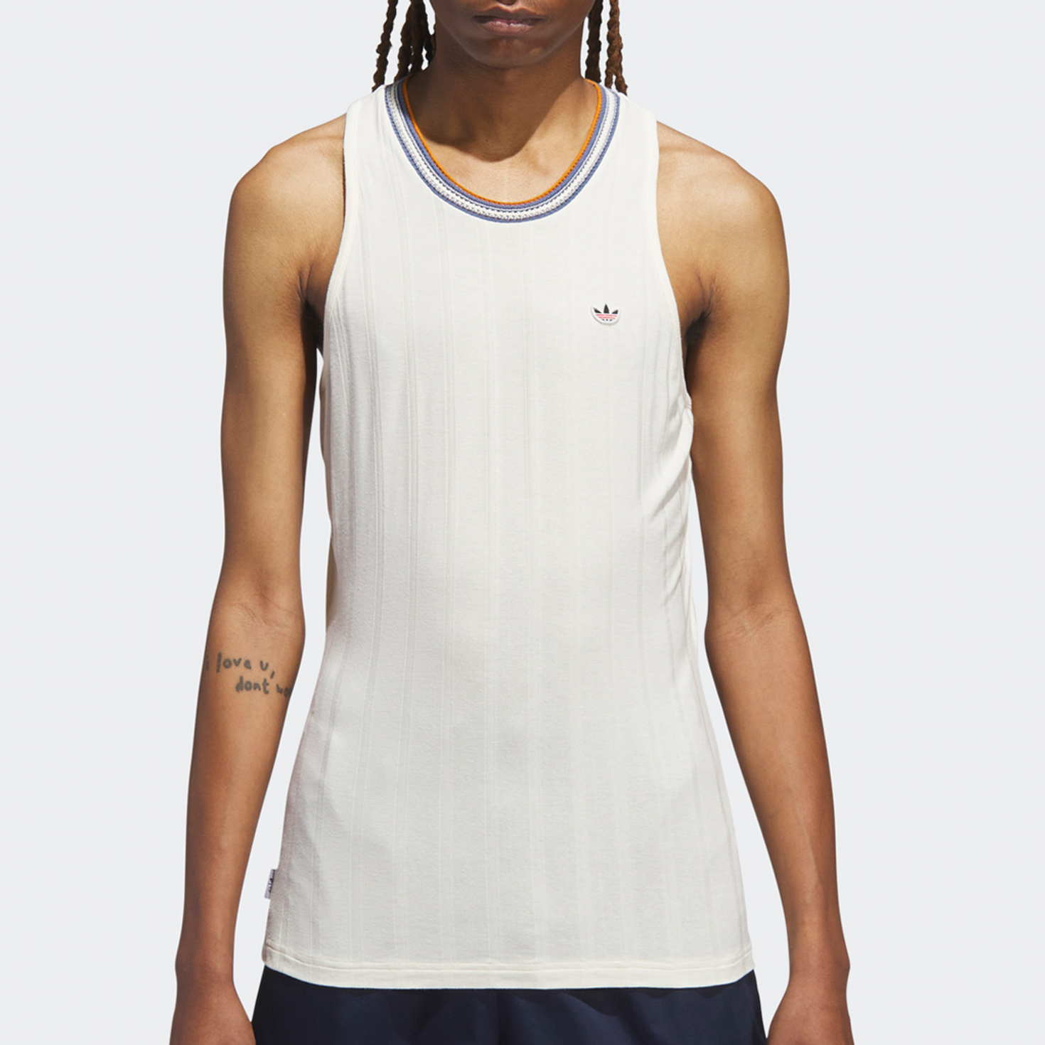 Buy adidas Originals x Clot Rib Tank Top in beige | IS6990