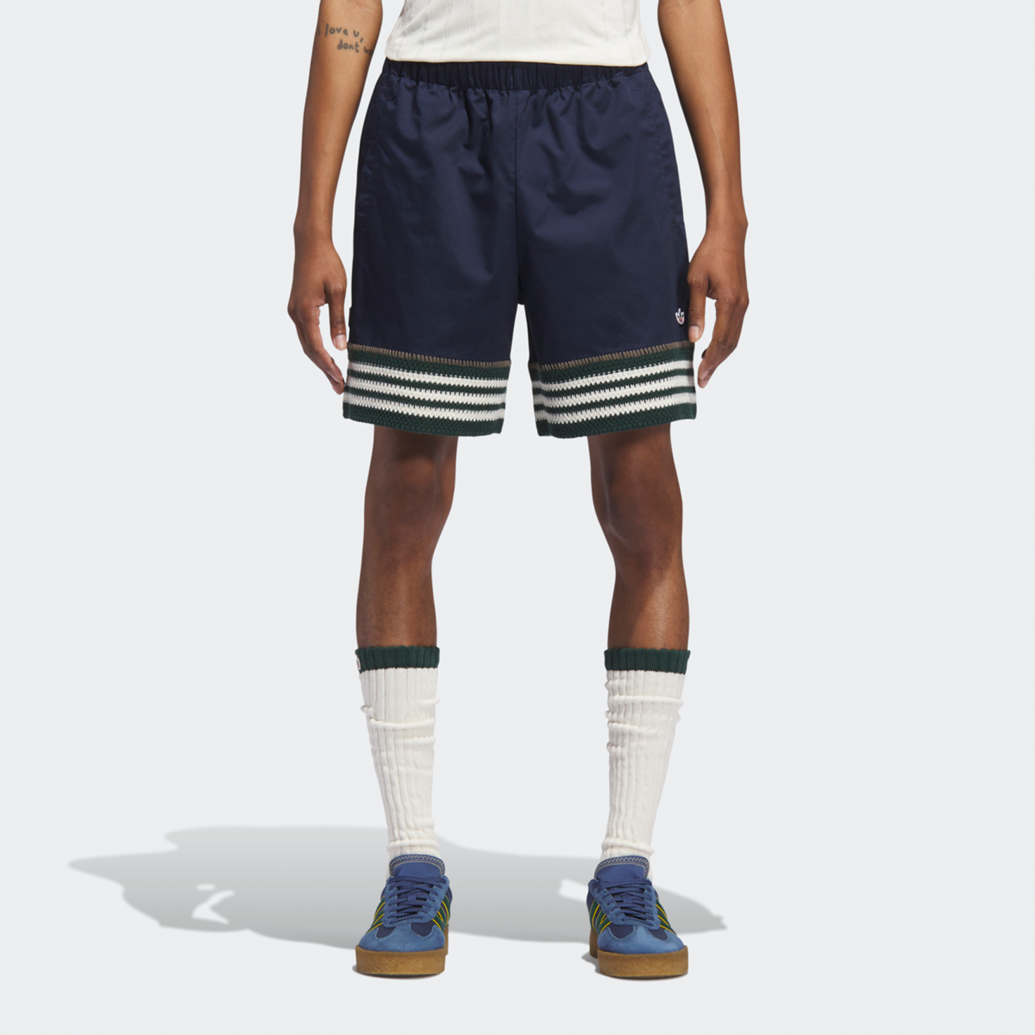 Buy adidas Originals x Clot Knit Short IV in blue JN7721 at