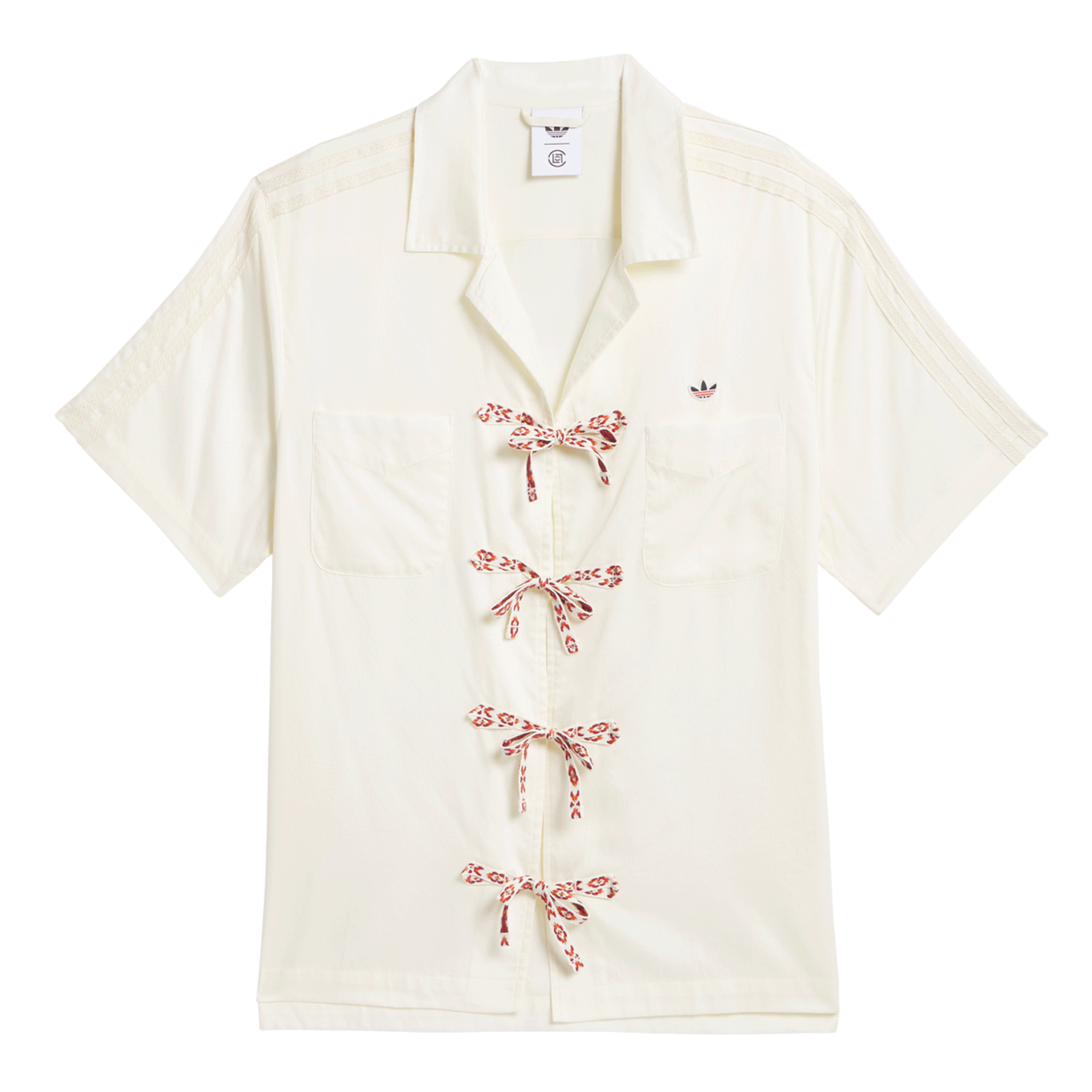 Buy adidas Originals x Clot Bowling Shirt in beige | JP1599