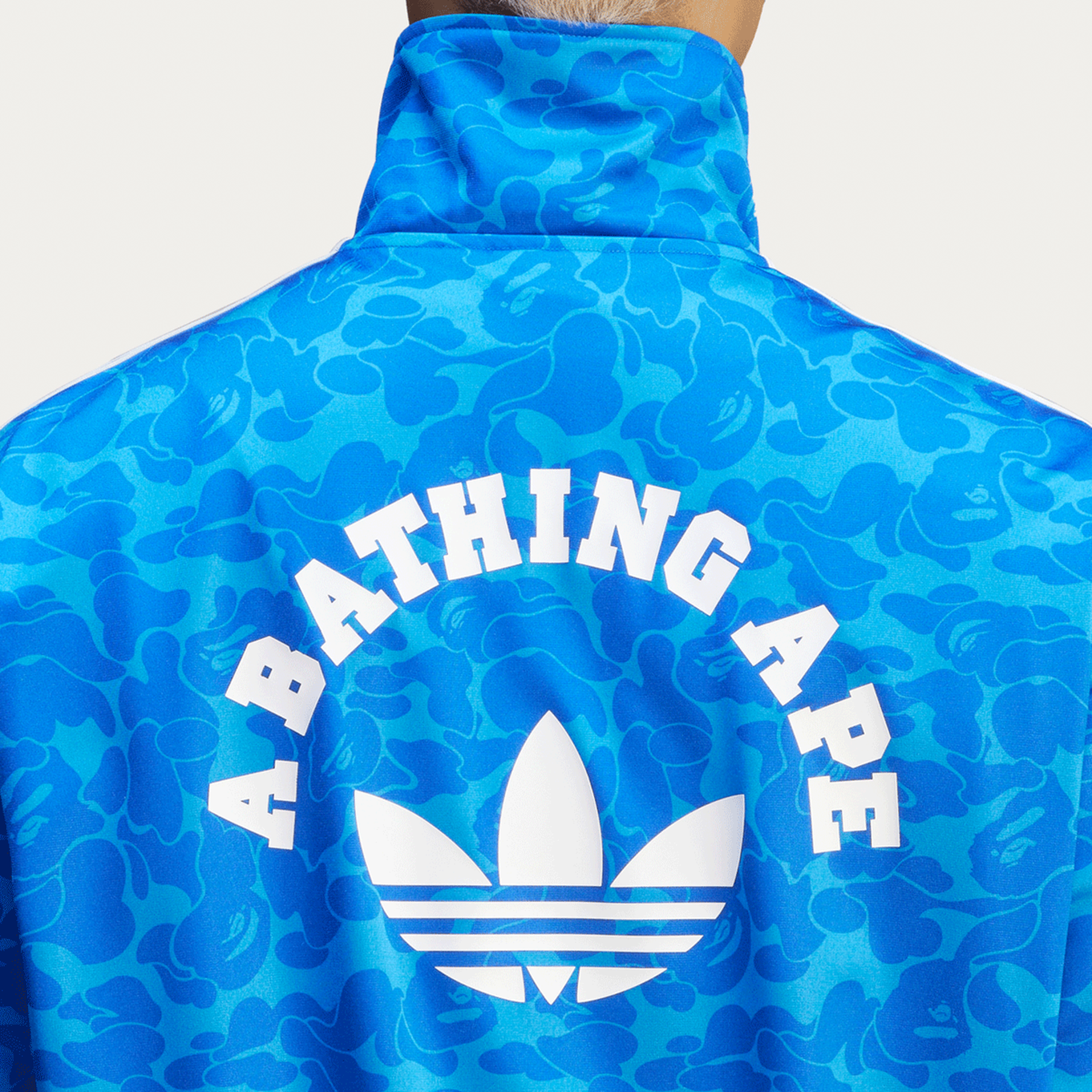 Buy adidas Originals x A Bathing Ape Firebird Tracktop in blauw