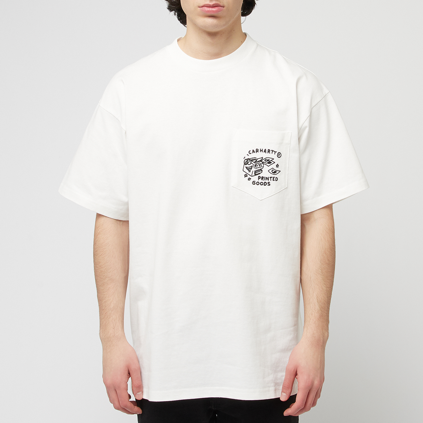 Buy Carhartt WIP S/S Fragments Pocket T-Shirt in white I034407