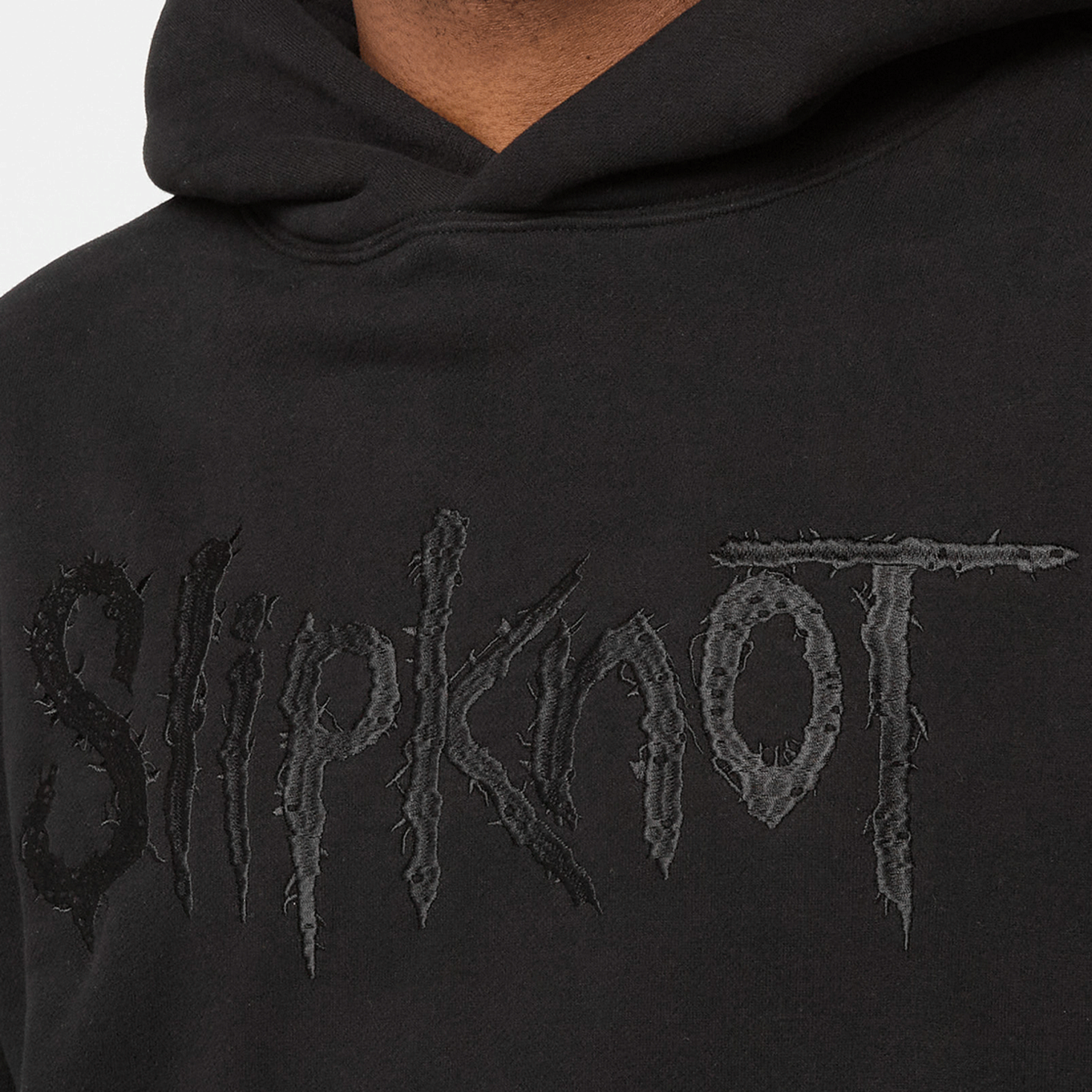 Buy Pleasures x Slipknot Debut Hoodie in black | P25SK001