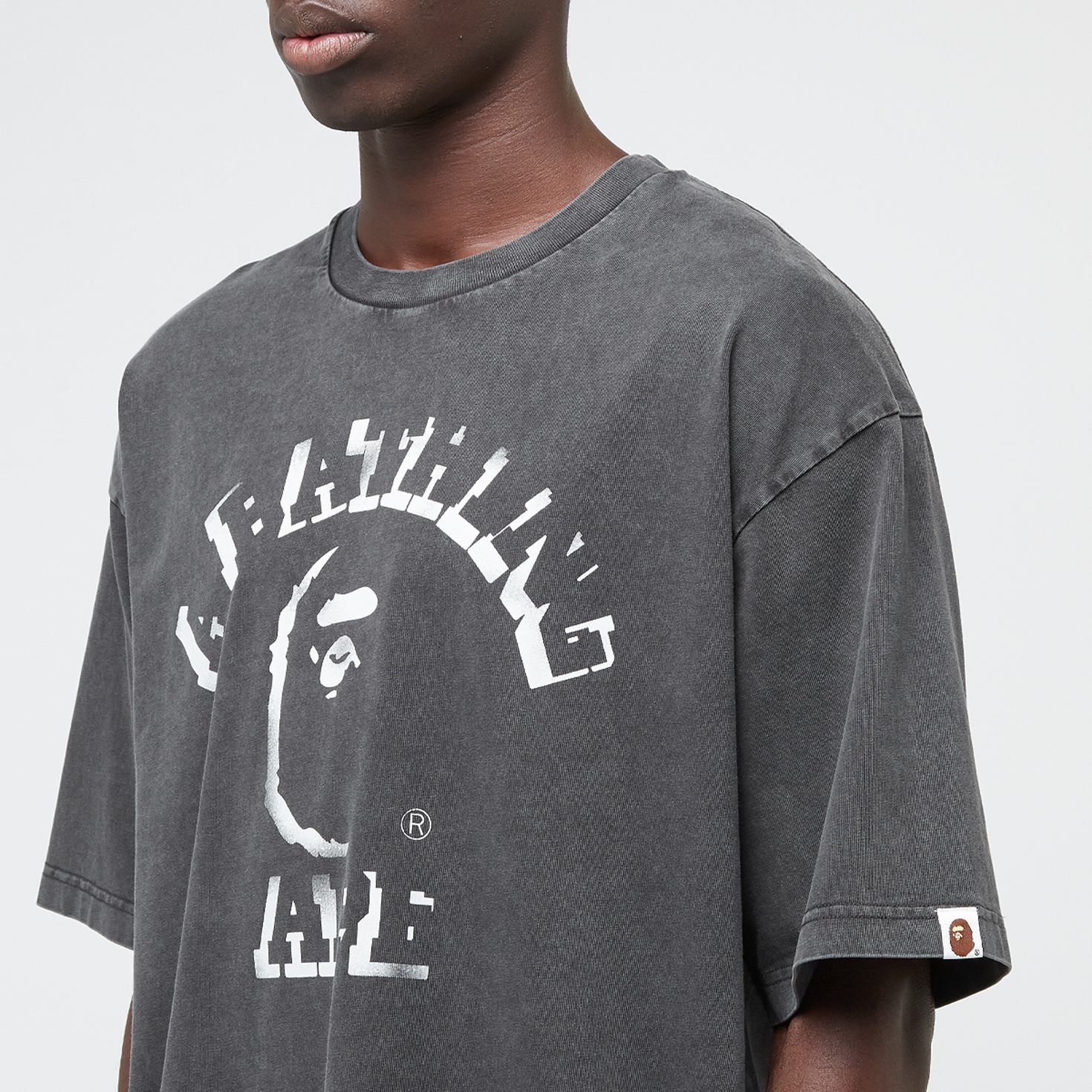 Buy A Bathing Ape Garment Dye Spray Print College Relaxed