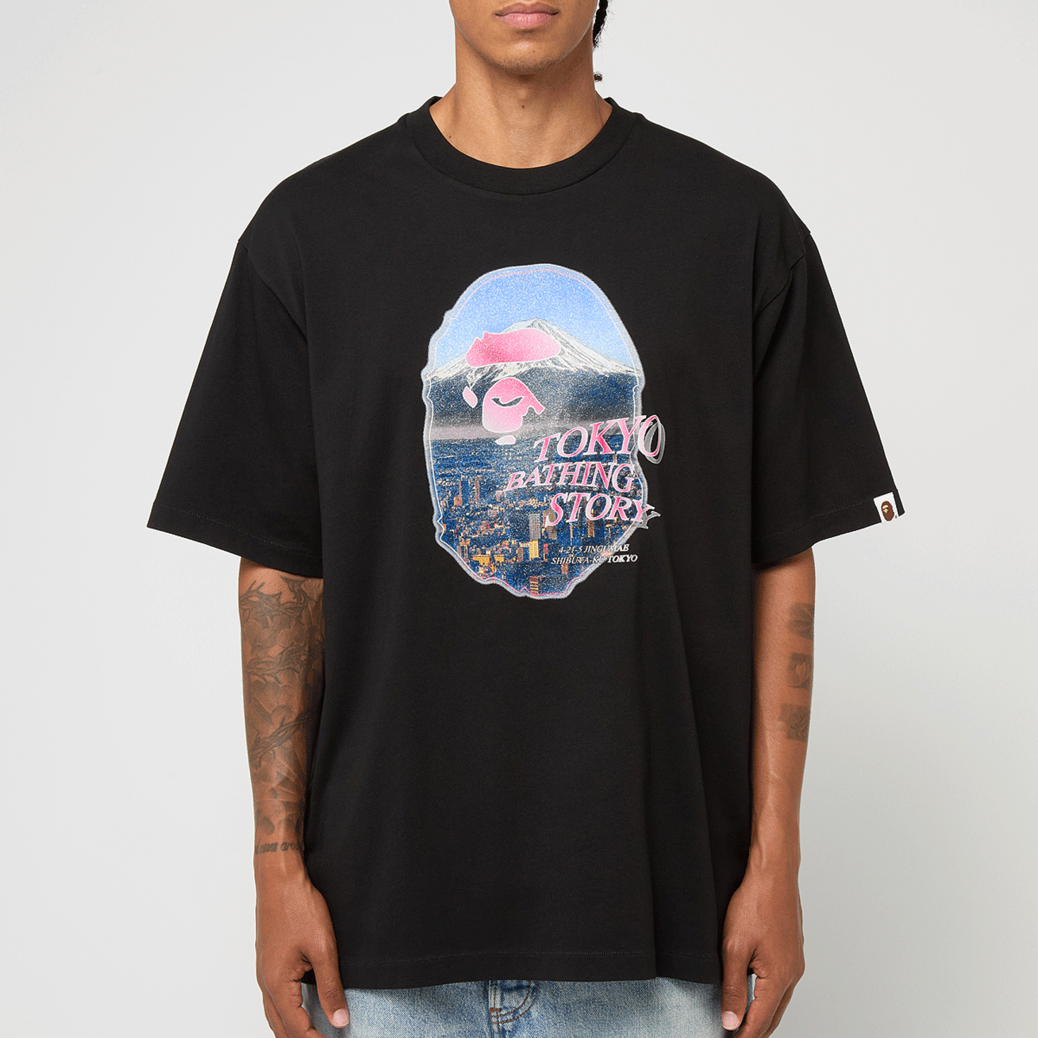 Buy A Bathing Ape Cityscape Ape Head Relaxed Fit Tee in